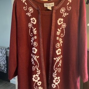 Burgundy woolen sweater size extra large 100% acrylic